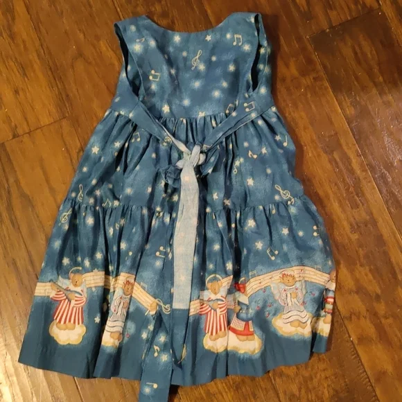 Daisy kingdom vintage teddy angel long sleeve dress